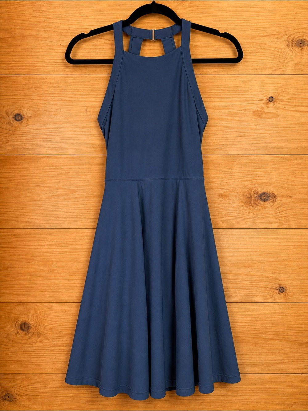 HALARA Majolica Blue Backless easy peezy support Dress long length new in packag